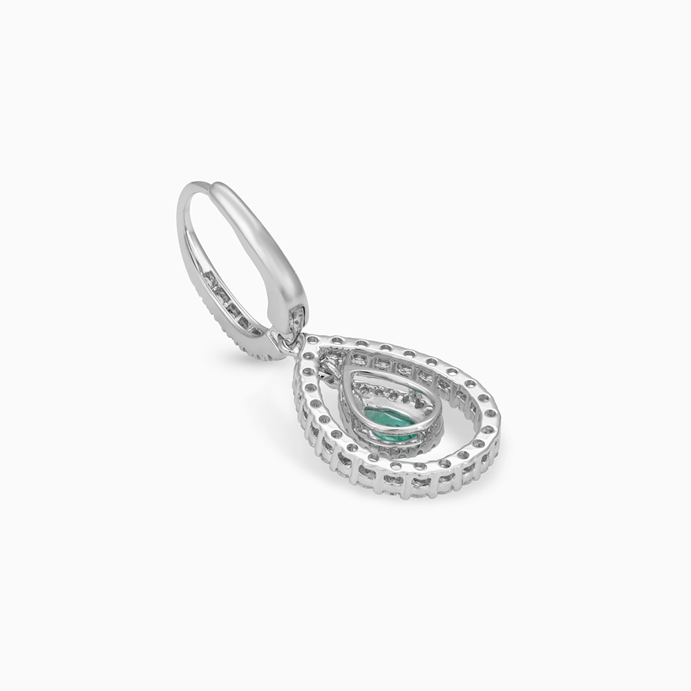Emerald Diamond  Earring