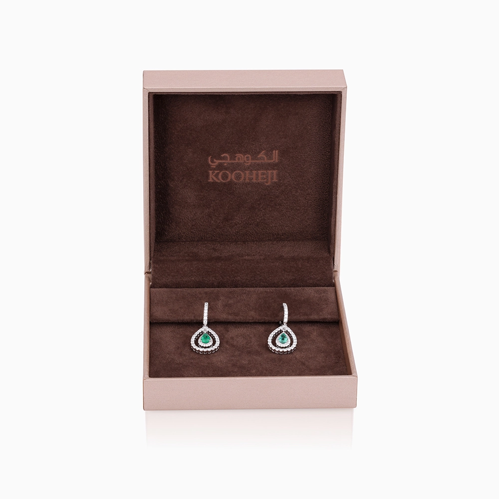 Emerald Diamond  Earring