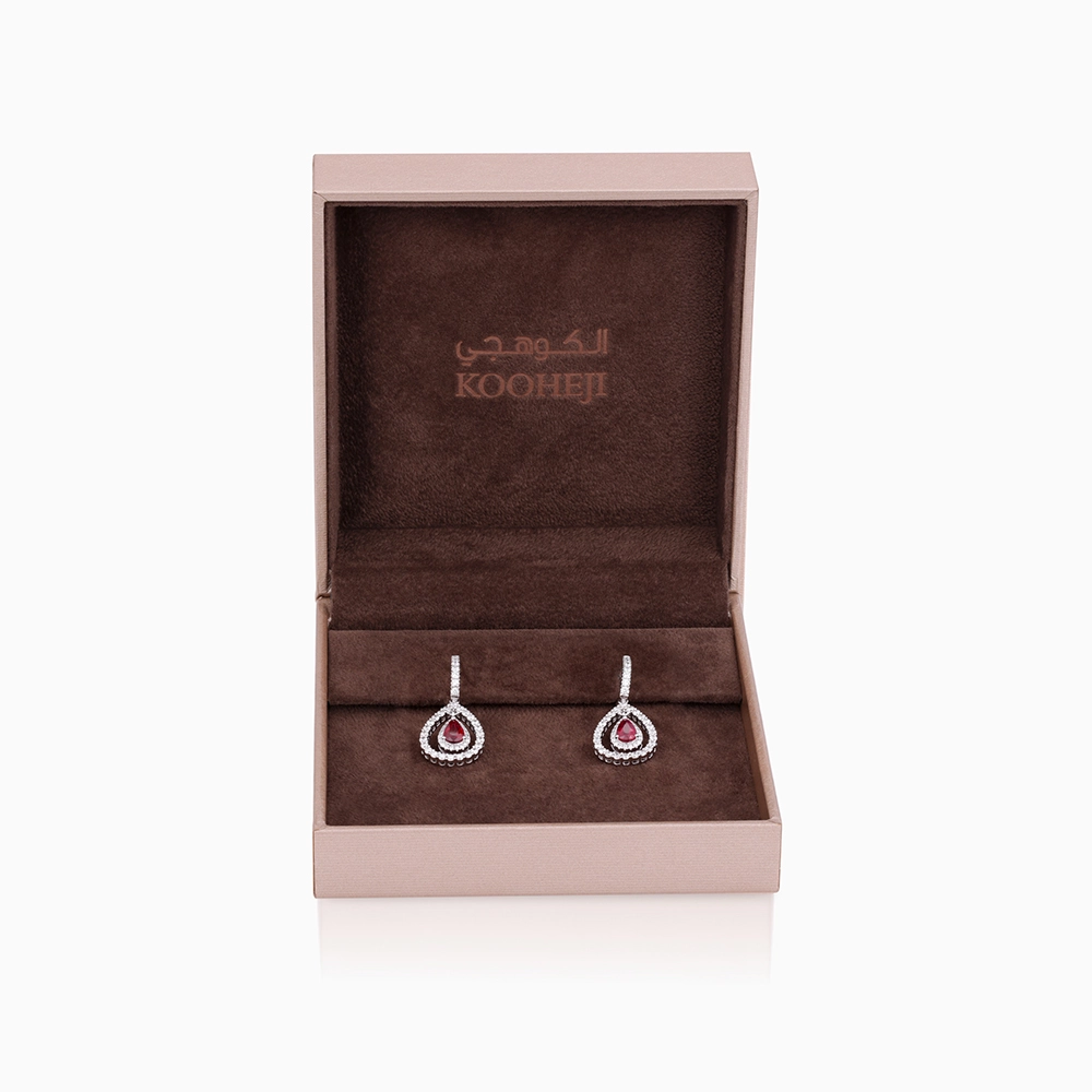 Ruby  Diamond  Earring